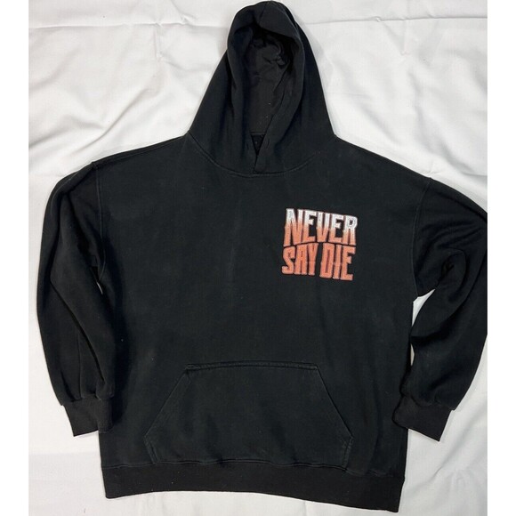 Assholes*s Live Forever Black Sabbath  NEVER SAY DIE Black Hoodie Men Sz L - Picture 3 of 8